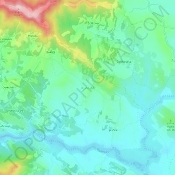 Biograd topographic map, elevation, terrain