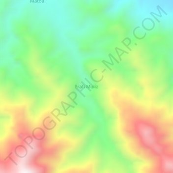 Prafi Mulia topographic map, elevation, terrain
