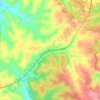 Hollow topographic map, elevation, terrain