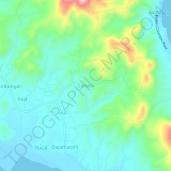 Carlosa topographic map, elevation, terrain