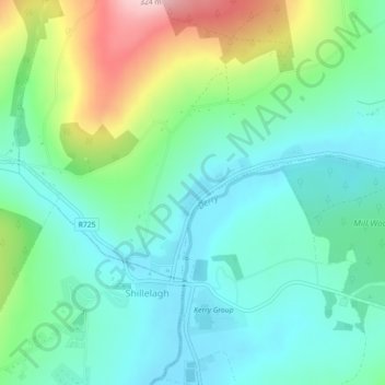 Quarry Street topographic map, elevation, terrain