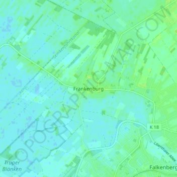 Frankenburg topographic map, elevation, terrain