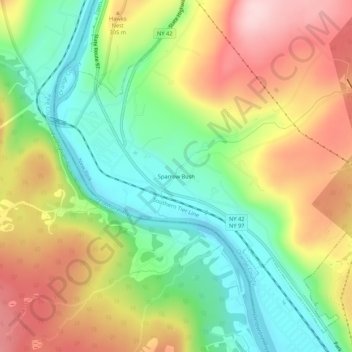 Sparrow Bush topographic map, elevation, terrain