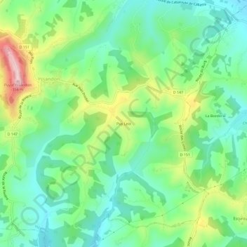 Puy Leix topographic map, elevation, terrain
