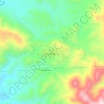 La Caridad (Fracción G) topographic map, elevation, terrain