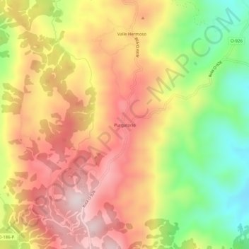 Purgatorio topographic map, elevation, terrain