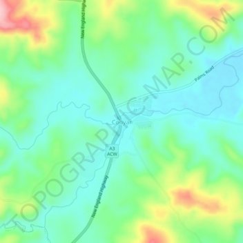 Cooyar topographic map, elevation, terrain