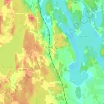 Ingribyn topographic map, elevation, terrain