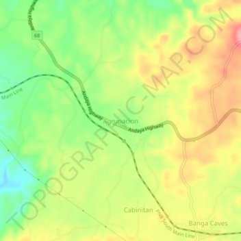 Agrupacion topographic map, elevation, terrain