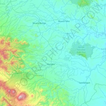 Tabir Lintas topographic map, elevation, terrain