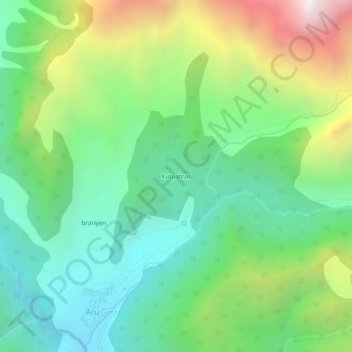 Koothpathri topographic map, elevation, terrain