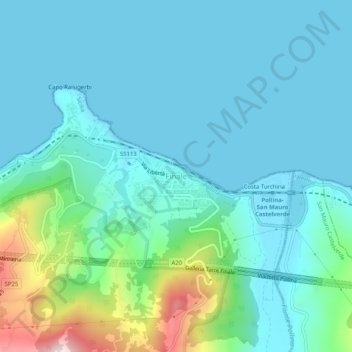 Finale topographic map, elevation, terrain