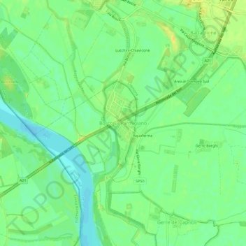 Bosco Ex Parmigiano topographic map, elevation, terrain