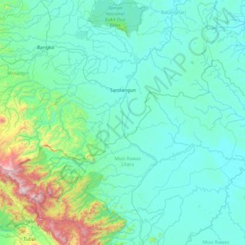 Singkut topographic map, elevation, terrain