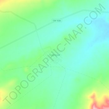 tadjmout topographic map, elevation, terrain