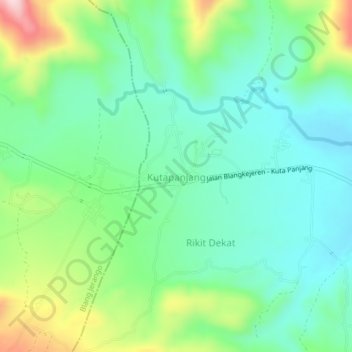 Kutapanjang topographic map, elevation, terrain