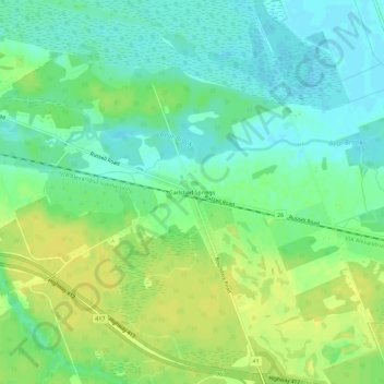 Carlsbad Springs topographic map, elevation, terrain