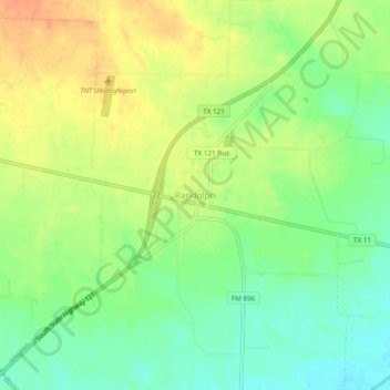 Randolph topographic map, elevation, terrain