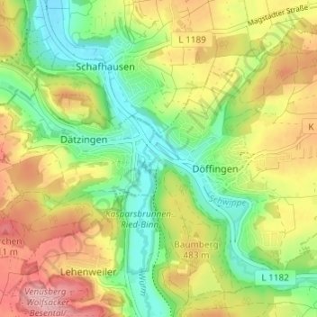 Burschelberg topographic map, elevation, terrain