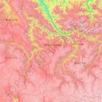 Provincia de Andahuaylas topographic map, elevation, terrain