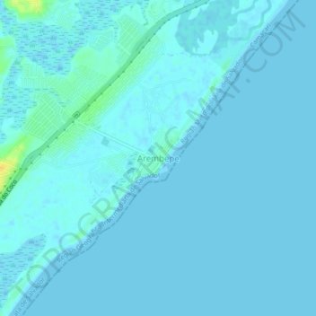 Arembepe topographic map, elevation, terrain