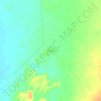 Modau topographic map, elevation, terrain