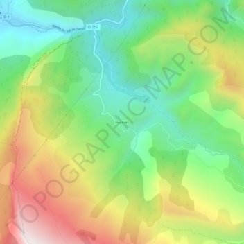 Reynier topographic map, elevation, terrain
