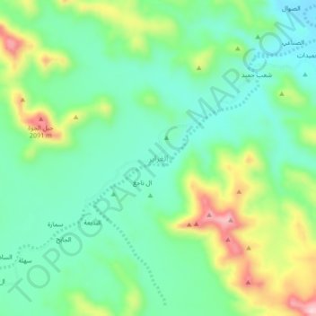 Al Gharayir topographic map, elevation, terrain