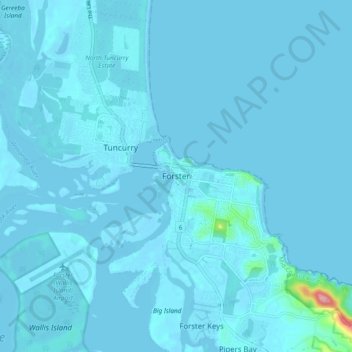 Forster topographic map, elevation, terrain