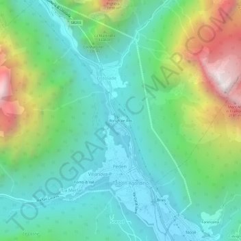 Ronch de Bós topographic map, elevation, terrain