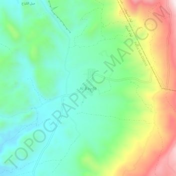 Al Bayḑā topographic map, elevation, terrain