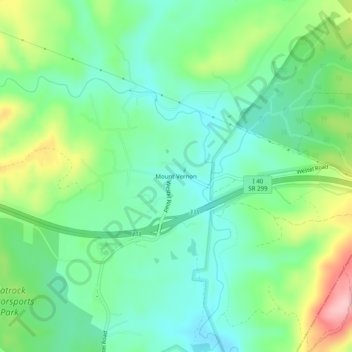 Mount Vernon topographic map, elevation, terrain