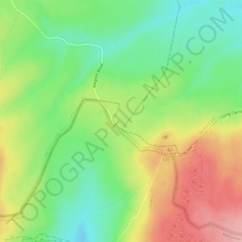 Drover Hole Hill topographic map, elevation, terrain