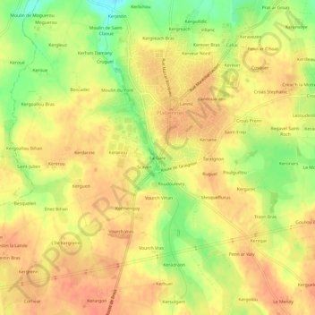 La Gare topographic map, elevation, terrain