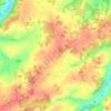 Les Hautes Vallées topographic map, elevation, terrain