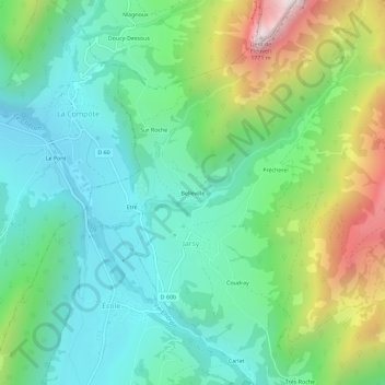 Belleville topographic map, elevation, terrain