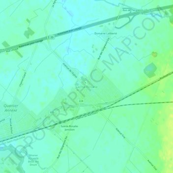 Sainte-Rosalie topographic map, elevation, terrain