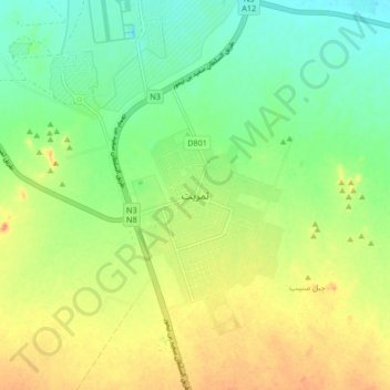 Thumrait topographic map, elevation, terrain