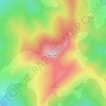 Penteleu topographic map, elevation, terrain