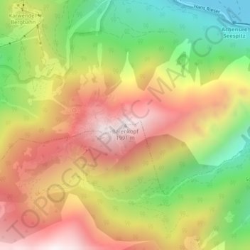Bärenkopf topographic map, elevation, terrain