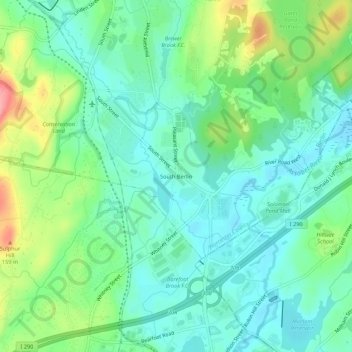 South Berlin topographic map, elevation, terrain