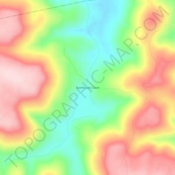 Northcutts Cove topographic map, elevation, terrain