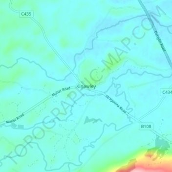 Kinawley topographic map, elevation, terrain