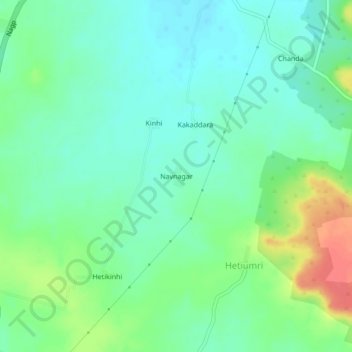 Navnagar topographic map, elevation, terrain