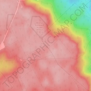 Fau de Trépail topographic map, elevation, terrain