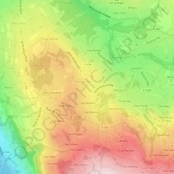 Résidence du Panloup topographic map, elevation, terrain
