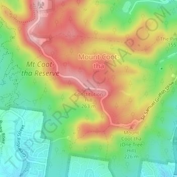 Constitution Hill topographic map, elevation, terrain