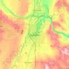 Red Deer topographic map, elevation, terrain