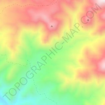El Chacay topographic map, elevation, terrain