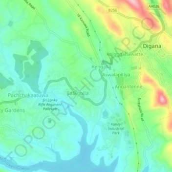 Summer Field topographic map, elevation, terrain